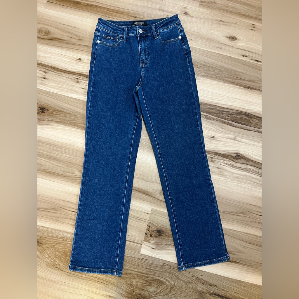 Judy Blue Vintage Straight Leg Mom Jean Dark Wash Womens Size 5/27 High Rise